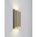 Helestra LED Wandleuchte TOCO, IP54, eckig, direkt / indirekt, 12W 2700K 880lm, CRi >90, dimmbar, coffee