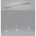 LED Pendelleuchte FLUTE, IP20, 3-flammig, 19W 2800K 1320lm, CRi >90, dimmbar, ohne Glasschirm, chrom
