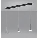 LED Pendelleuchte FLUTE, IP20, 3-flammig, 19W 2800K 1320lm, CRi >90, dimmbar, ohne Glasschirm, schwarzchrom