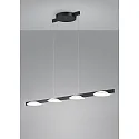 LED Pendelleuchte POLE, 4-flammig, IP20, mattschwarz eloxiert