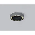 LED Außendeckenleuchte SAY, rund, 25W, 3000K, 2090lm, IP65, graphit/Glas klar