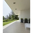 Helestra LED Außendeckenleuchte SAY, rund, 25W, 3000K, 2090lm, IP65, graphit/Glas klar