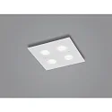 ceiling luminaire NOMI 4 flames, square LED IP20, white dimmable