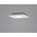 LED Deckenleuchte NOMI, IP20, 1-flammig, 23 x 23cm, 7W 2700K 480lm, dimmbar, Stahl + Murano-Glas, weiß matt