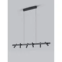 LED Pendelleuchte CONI, 6-flammig, Balken, 43W, 2700K, 3480lm, IP20, dimmbar, mattschwarz