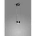 pendant luminaire ODA IP20, black chrome dimmable