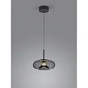 pendant luminaire SICA 1 flame IP20, gold, black dimmable