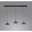 pendant luminaire SICA 3 flames IP20, black matt dimmable