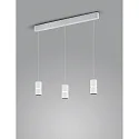pendant luminaire ROK 3 flames, adjustable, direct / indirect, focusable IP20, white matt dimmable