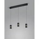 pendant luminaire ROK 3 flames, adjustable, direct / indirect, focusable IP20, gold matt, black matt dimmable