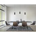Pendelleuchte ROK, IP20, 3-flammig, direkt / indirekt, 30W 2700K 3060lm 20-60°, CRi >90, dimmbar, EASY-Lift, schwarz / gold