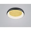 wall and ceiling luminaire TYRA LED IP20, gold, black dimmable