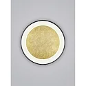 Helestra wall and ceiling luminaire TYRA LED IP20, gold, black dimmable