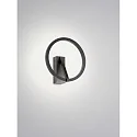 LED Wandleuchte ELARA, ringförmig, 9W, 2700K, 660lm, IP20, dimmbar, mattschwarz