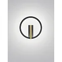 Helestra LED Wandleuchte ELARA, ringförmig, 9W, 2700K, 660lm, IP20, dimmbar, schwarz/gold