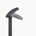 Helestra LED Pollerleuchte LUR, eckig, 10,5W, 3000K, 710lm, IP54, graphit
