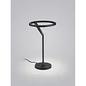 LED Tischleuchte ELARA, mit Ringkopf, 12W, 2700K, 820lm, IP20, dimmbar, mattschwarz