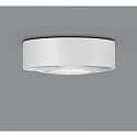 LED Außendeckenleuchte POSH, IP65, 6W 3000K 320lm, Glaslinse klar / Aluminium-Druckguss, mattweiß