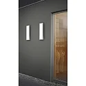 Helestra LED Außenwandleuchte SCALA, IP44, 32 x 32cm, 27W 3000K 1790lm, Acryl-Diffusor, edelstahl