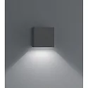 LED Außenwandleuchte SIRI 44, IP54, eckig, Up/Down, verstellbar, 7W 3000K 390lm, CRi >90, dimmbar, graphit