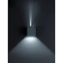 LED Außenwandleuchte SIRI 44, IP54, eckig, Up/Down, verstellbar, 7W 3000K 390lm, CRi >90, dimmbar, mattschwarz
