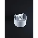 Helestra LED Außenwandleuchte SIRI 44-R, IP54, rund, Up/Down, verstellbar, 7W 3000K 390lm, CRi >90, dimmbar, silbergrau