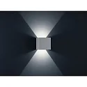 LED Außenwandleuchte SIRI 44-L, IP54, eckig, Up/Down, verstellbar, 15W 3000K 850lm, CRi >90, dimmbar, silbergrau
