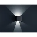 LED Außenwandleuchte SIRI 44-L, IP54, eckig, Up/Down, verstellbar, 15W 3000K 850lm, CRi >90, dimmbar, mattschwarz