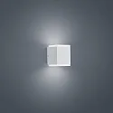 Helestra LED Außenwandleuchte KIBO, IP54, Up/Down, eckig, 11W 3000K 520lm, Acryl weiß / Aluminium, mattweiß