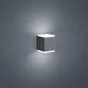 LED Außenwandleuchte KIBO, IP54, Up/Down, eckig, 11W 3000K 520lm, Acryl weiß / Aluminium, graphit