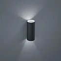 Helestra LED Außenwandleuchte SWIFT, IP65, Up/Down, 7W 3000K 590lm, CRi >90, dimmbar, Graphit