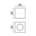 Helestra LED Außenwandleuchte PEKA, IP54, Up/Down, eckig, 5W 3000K 380lm, CRi >90, Alu-Guss, schaltbar, graphit