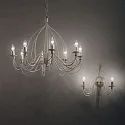 Chandelier CORTE SP8 , 8 flames, E14, antique white