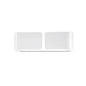 Wandleuchte CLIP AP2 SMALL ARGENTO, 2-flammig, E27, Weiß