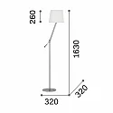 Ideal Lux Stehleuchte REGOL PT1, E27, Weiß