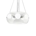 Pendant luminaire AUDI-10 SP5, 5 flames, E27, 60W, transparent