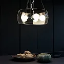 Ideal Lux Pendelleuchte AUDI-10 SP5, 5-flammig, E27, 60W, Transparent