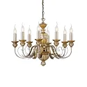 Kronleuchter DORA SP8, 8-flammig, E14, Gold antik