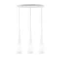 Pendant luminaire MILK SP3, 3 flames, E27, white