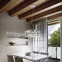Ideal Lux Pendelleuchte AUDI-80 SP5, 5-flammig, G9 max. 40W, Chrom