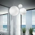 Ideal Lux Pendelleuchte MAPA BIANCO SP1 D50, E27, Ø 50cm, weiß
