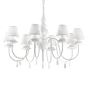 Chandelier BLANCHE SP8, 8 flames, E14, white