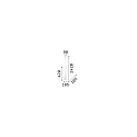 Ideal Lux Pendant luminaire FLUT SP1 SMALL, E14, black