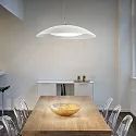 Ideal Lux Pendant luminaire LENA SP3 D74, 3 flames, E27, Ø 74cm, white
