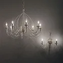 Ideal Lux Chandelier CORTE SP8 , 8 flames, E14, rust