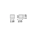 Ideal Lux Outdoor wall luminaire SNIF AP1 ROUND, G9, 40W, anthracite