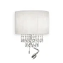 Wandleuchte OPERA AP3, 2x E14 und 1W LED-Spot, Weiß