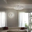 Ideal Lux Ceiling luminaire KING PL5, 5 flames, G9, 40W, chrome