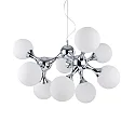 Pendant luminaire NODI BIANCO SP9, 9 flames, E14, chromee