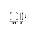 Ideal Lux Decken-/Wandleuchte COMETA PL3, 3-flammig, E14, Anthrazit
